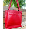Bolso de Cuero con Doble Compartimiento Interno