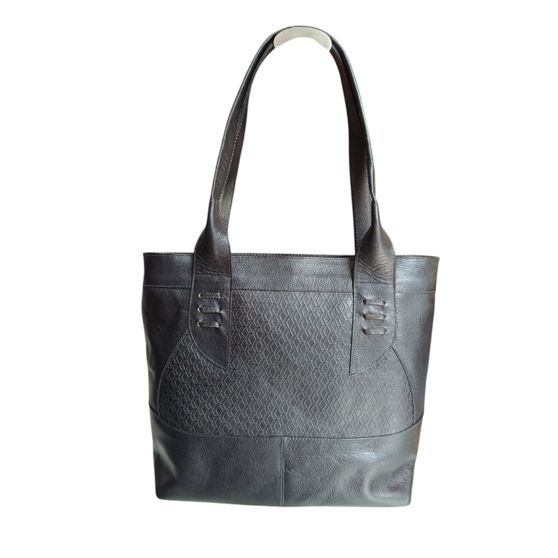 Bolso de Cuero con Doble Compartimiento Interno Bolso de Cuero con Doble Compartimiento Interno