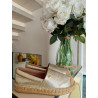 Alpargatas Lola Dorado - Elegancia y Comodidad | Solo Cuero