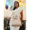 Bolso de Cuero Manos Libres con Correa Artesanal - Azul, Café y Miel