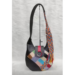 Bolso Artesanal Wayuu -Bolsos Elegancia en Cuero y Tejido | Solo Cuero